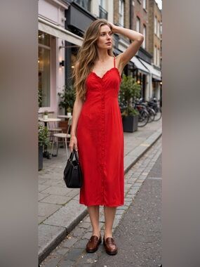 Topshop Red Tank Dress